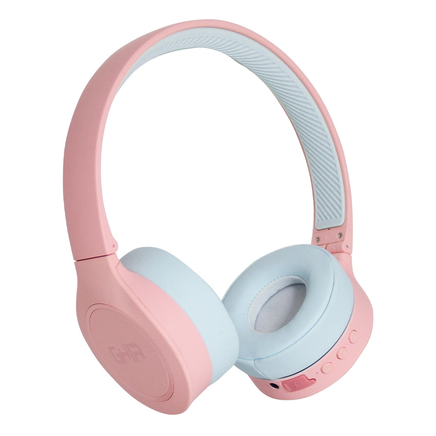 Audifonos Diadema Bluetooth Ghia N2 Hifi Sound, Color Rosa, 10m Alcance, Bt 4.2 , Bateria 300mah