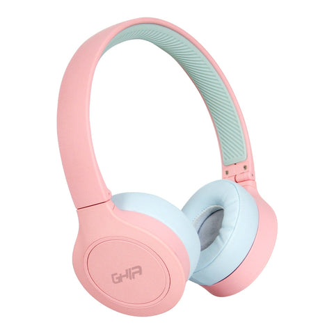 Audifonos Diadema Bluetooth Ghia N2 Hifi Sound, Color Rosa, 10m Alcance, Bt 4.2 , Bateria 300mah