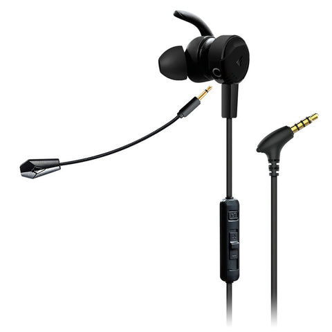 Audifonos Game Factor Microfono Removible,3.5mm, Estuche, Negro Epg500