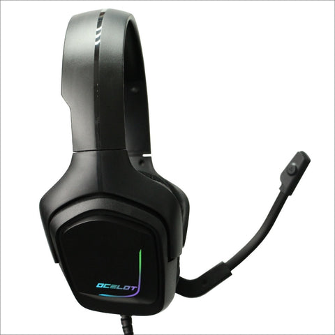 Audífonos Gamer Ocelot Tipo Diadema, Over-Ear, Usb, 3.5mm, Color Negro, Alámbricos, Iluminación Tipo Rgb, Control De Audio, Micrófono Con Cancelación De Ruido, Ajustables, Multiplataforma