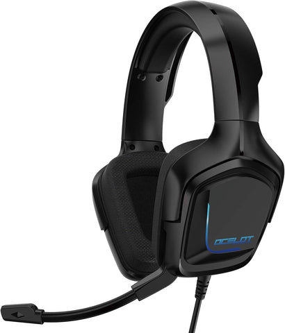 Audífonos Gamer Ocelot Tipo Diadema, Over-Ear, Usb, 3.5mm, Color Negro, Alámbricos, Iluminación Tipo Rgb, Control De Audio, Micrófono Con Cancelación De Ruido, Ajustables, Multiplataforma