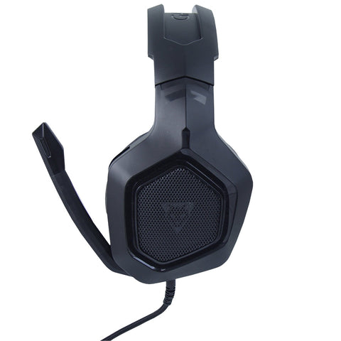 Audífonos Gamer Ocelot Tipo Diadema, Over Ear, Usb, 3.5mm, Color Negro, Alámbricos, Iluminación Tipo Rgb, Control De Audio, Micrófono Con Cancelación De Ruido, Ajustables, Multiplataforma, Rejilla