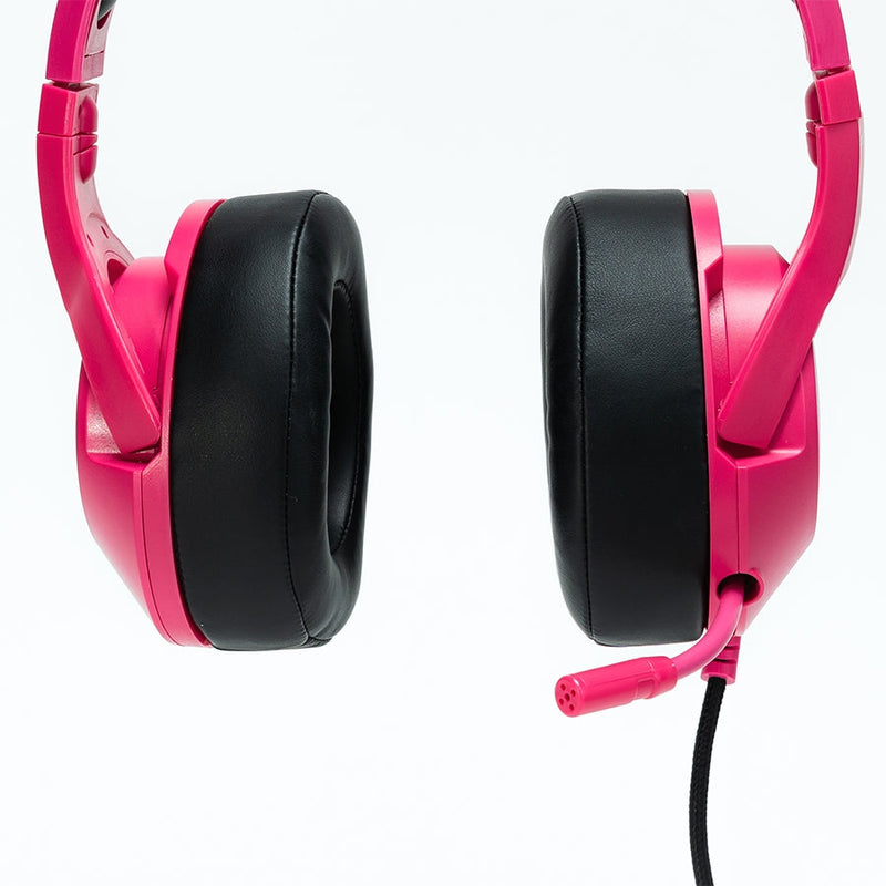 Audífonos Gamer Ocelot Tipo Diadema, Over-Ear, Usb, 3.5mm, Color Rosa Con Negro, Alámbricos, Iluminación Blanca,  Control De Audio, Micrófono Cancelación De Ruido, Ajustables, Multiplataforma