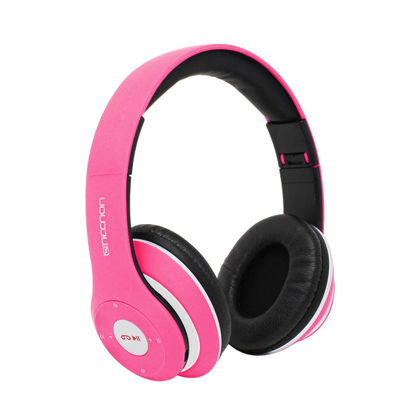 Audifonos Necnon Bluetooth Nbh-01 Man Lib Rubberized Rosa Ncab0104rz