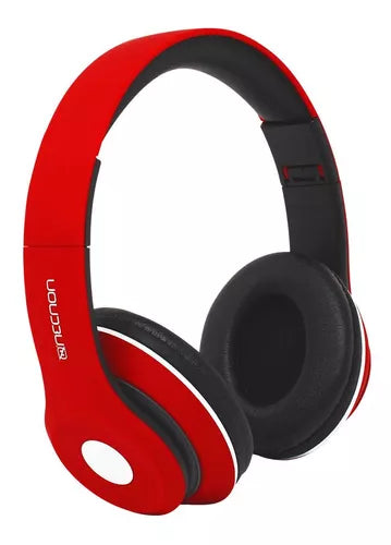 Audifonos Necnon Bluetooth Nbh-01 Manos Libres Rubberized Rojo Ncab0102rz