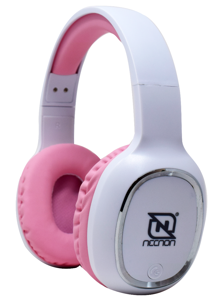 Audifonos Necnon Bluetooth Nbh-04 Manos Libres Blanco Con Rosa Nbab042200