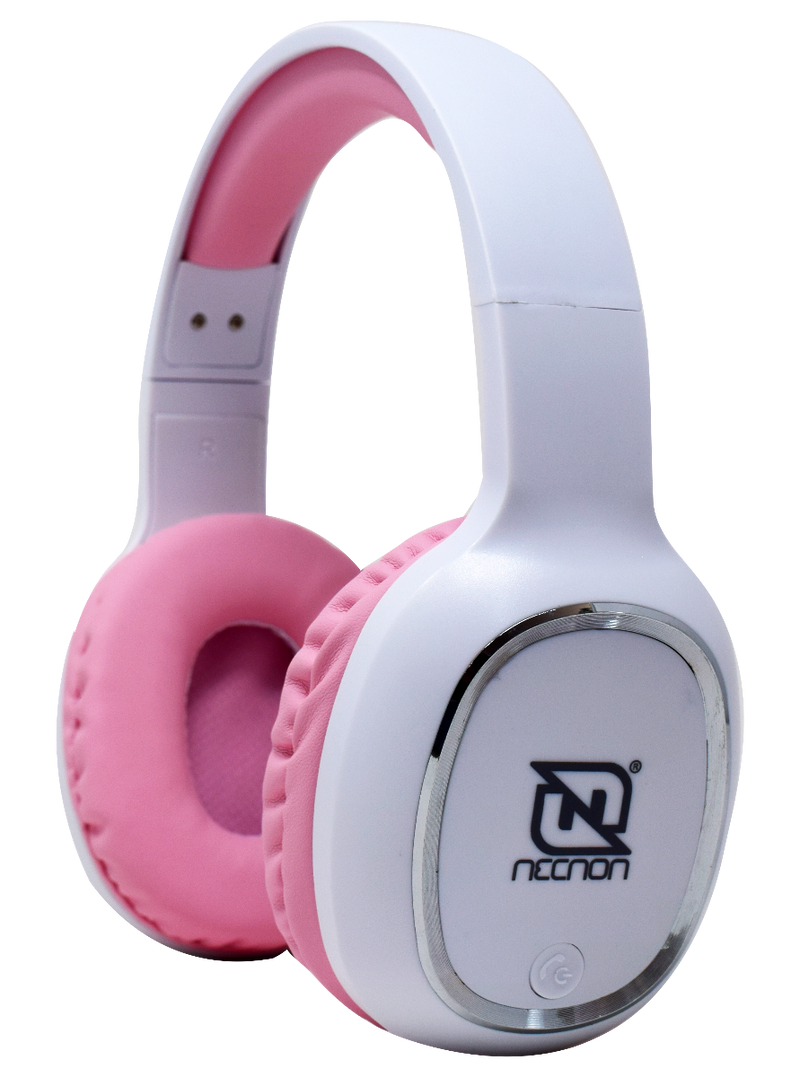Audifonos Necnon Bluetooth Nbh-04 Manos Libres Blanco Con Rosa Nbab042200