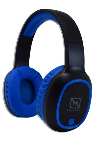 Audifonos Necnon Bluetooth Nbh-04 Manos Libres Negro Con Azul Nbab042300