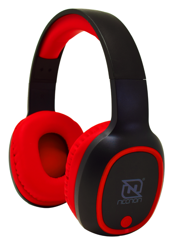 Audifonos Necnon Bluetooth Nbh-04 Manos Libres Negro Con Rojo Nbab042500