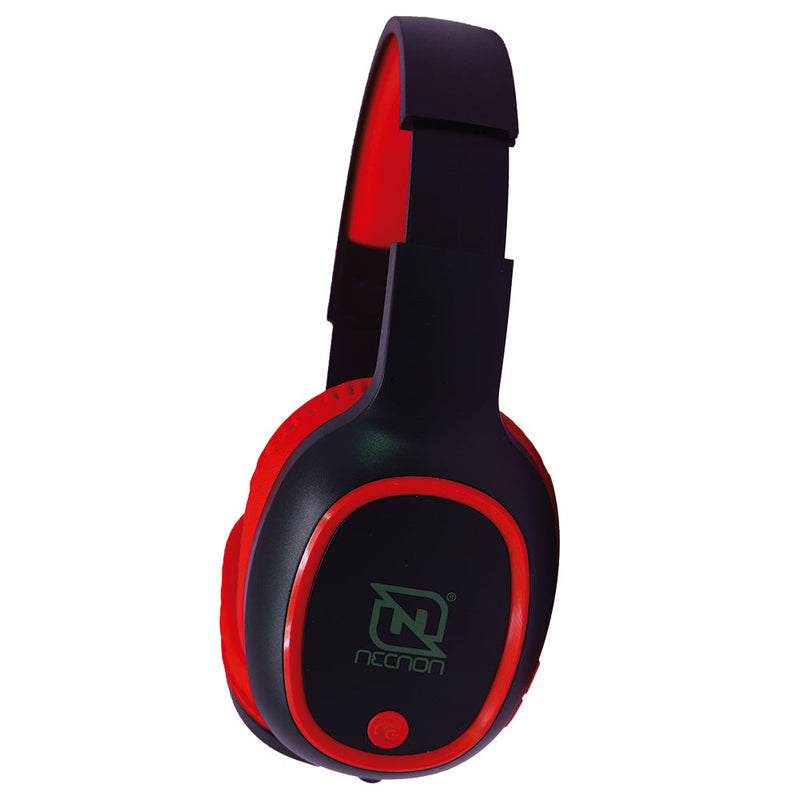 Audifonos Necnon Bluetooth Nbh-04 Manos Libres Negro Con Rojo Nbab042500