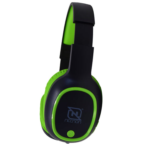 Audifonos Necnon Bluetooth Nbh-04 Manos Libres Negro Con Verde Nbab042600