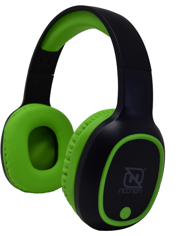 Audifonos Necnon Bluetooth Nbh-04 Manos Libres Negro Con Verde Nbab042600