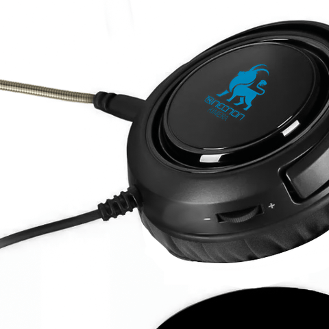 Audifonos Necnon Gaming Con Microfono Nbhg Kimera Negro Con Azul Ncagki03fl