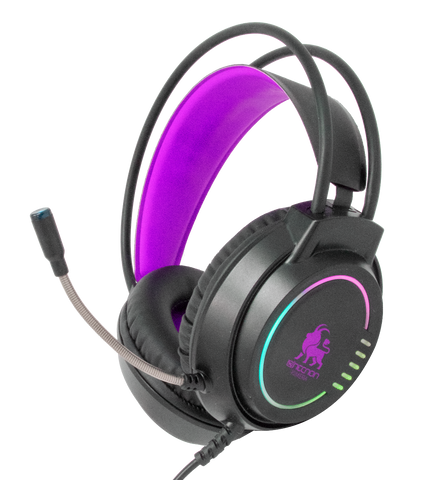 Audifonos Necnon Gaming Over-Ear Nbhg Kimera Rgb Alamb Flexible Fucsia