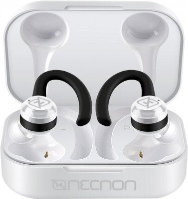 Audifonos Necnon In-Ear Bluetooth Indicador Led Blanco Ntws-Sport (Nbabns12as)