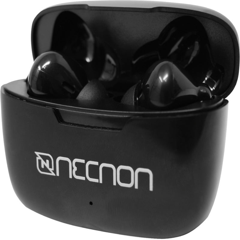 Audifonos Necnon Ntws-03 Bluetooth 5.0 Indicador Led Negro(Nbab030100)