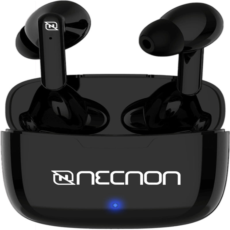 Audifonos Necnon Ntws-03 Bluetooth 5.0 Indicador Led Negro(Nbab030100)