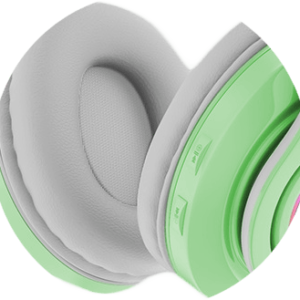 Audifonos Necnon On-Ear Bt Nbh-07 Con Orejas Luz Rgb Manos Libres Verde