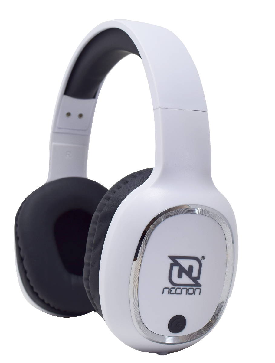Audifonos Necnon Over-Ear Bt Nbh-04 Promanos Libres Blanco con Plata