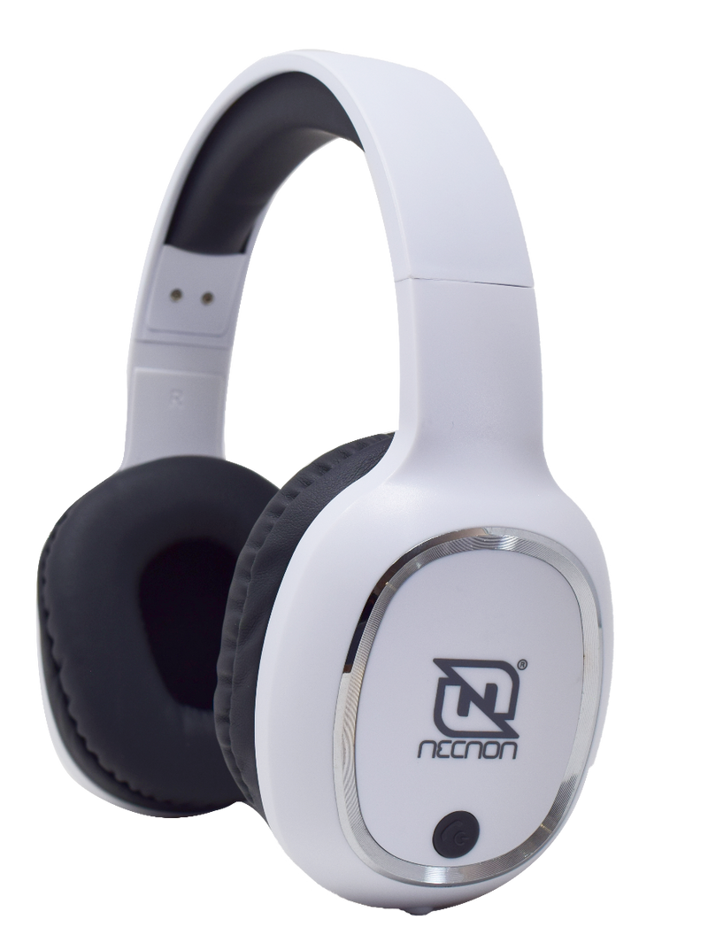 Audifonos Necnon Over-Ear Bt Nbh-04 Promanos Libres Blanco con Plata