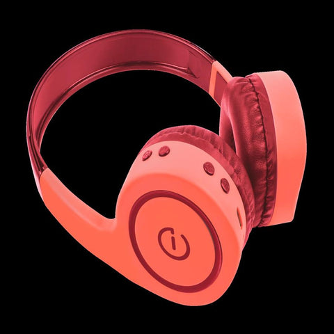 Audífonos On-Ear Inalambricos Manos Libres Con Bt Fm Sd 3.5mm Easy Line By Perfect Choice Coral