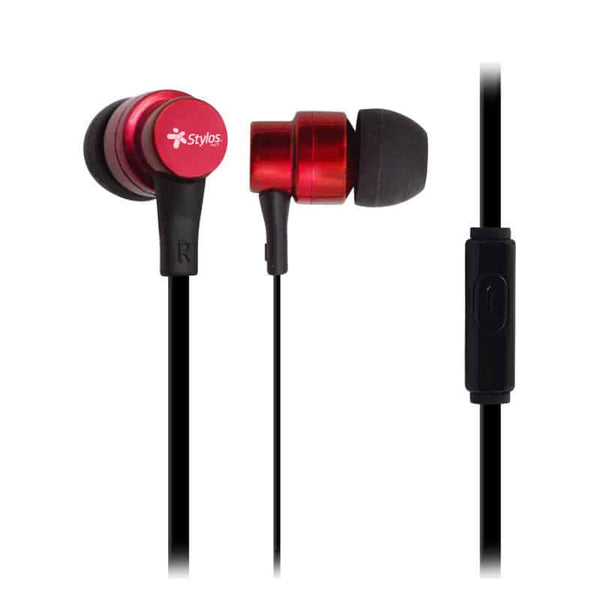 Audifonos Stylos Al Aux 3.5 Rojo Stsaua1r