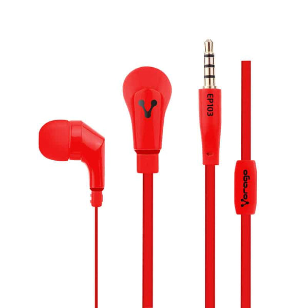 Audifonos Vorago Ep-103 Rojo 3.5mm