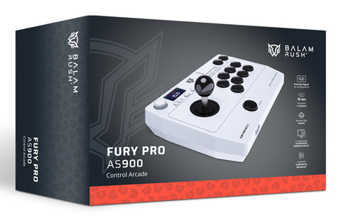 Control Arcade Balam Rush Fury Pro As900 / Bt 5.0 + Alambrico Blanco