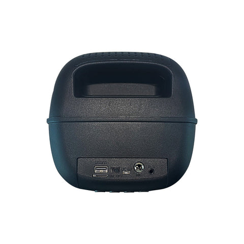 Bafle Ghia Amplificado Doble Bocina 4 Pulg Recargable, Luz Led Secuencial, Fm, Tws