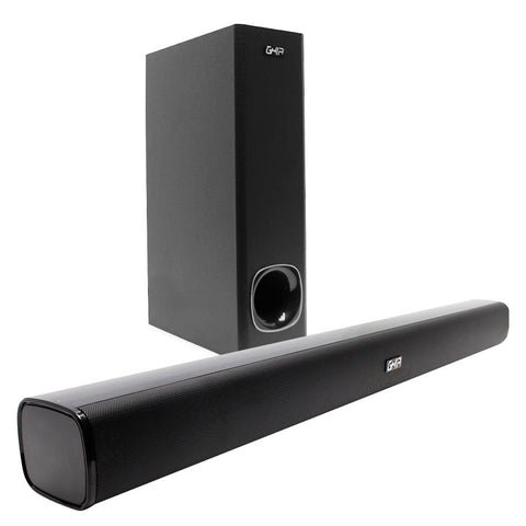 Barra De Sonido Ghia 2.1 Canales, Bluetooth, Usb, Aux, 76w Rms