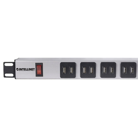 Barra Pdu Intellinet 16 Cont Usb A 1u Rack, Gab 110v, 15a 164603