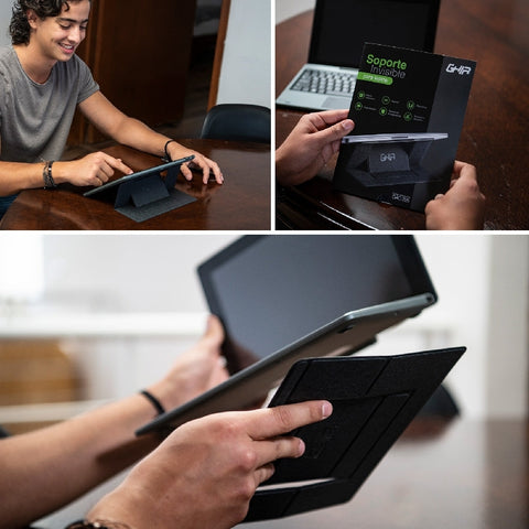 Base Ajustable Ghia Para Laptop O Tableta, Practico Y Delgado, Hasta 15.6 Pulgadas