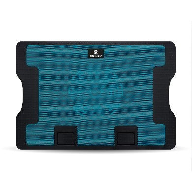 Base Enfriadora Brobotix Para Laptop De Hasta 17, Con Ventilador E Iluminacion Led, Angulo Ajustable Con Hub Usb, Azul