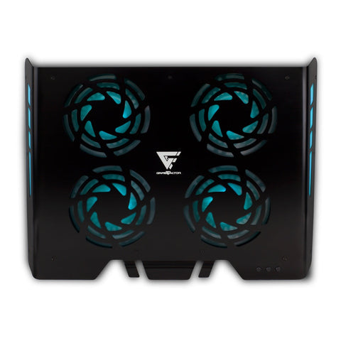 Base Enfriadora Game Factor 4 Vent Rgb, Usb, Aluminio, Negro Cpg400