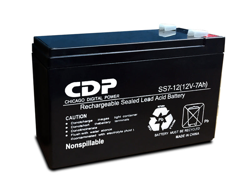 Bateria De Reemplazo Marca Cdp Mod Slb12-7 Ah Plomo Acido Libre De Mantenimiento