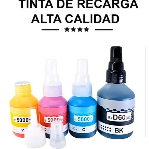 Kit 4 Tintas Compatibles Brother BTD60BK BT5001 + Rinde Miles de Páginas + Ahorra Sin Perder Calidad + ¡Rendimiento Garantizado!