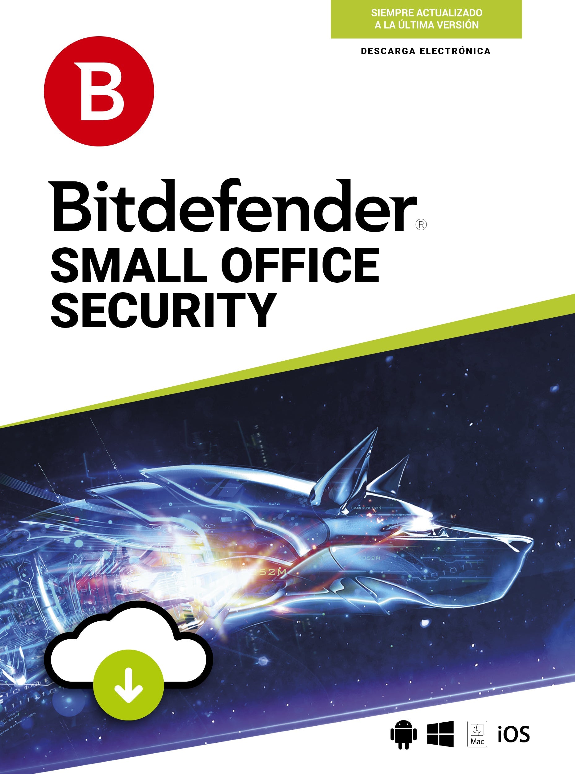 Bitdefender Small Office Security, 10 Pc + 1 Servidor + 1 Consola Cloud, 1 Año (Entrega Electronica)