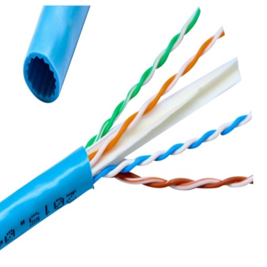 Bobina De Cable Marca Ghia Cat6 Utp Cca Color Azul 23 Awg Utp 305m 1000ft Certificacion Ce, Rohs