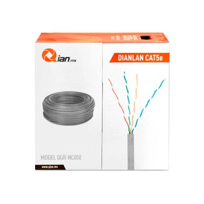 Bobina De Cable Utp Qian Qhr-Cat5e Cat5e Gris24 Awg Interior