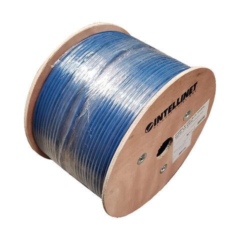 Bobina Intellinet Cat 6a Sftp 305m Solida Azul 100% Cobre 705042