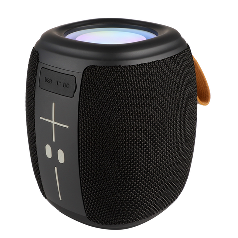 Bocina Bluethooth Portátil Rgb Novel Drum Perfect Choice Negra