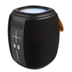 Bocina Bluethooth Portátil Rgb Novel Drum Perfect Choice Negra