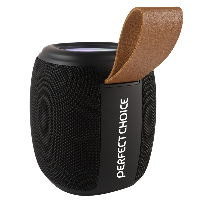 Bocina Bluethooth Portátil Rgb Novel Drum Perfect Choice Negra