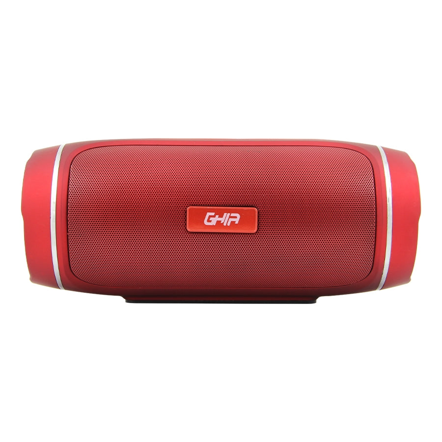 Bocina Bluetooth Bx300 Ghia Roja, Tws, 12w X 2, Aux, Radio Fm, Micro Sd Card, Usb