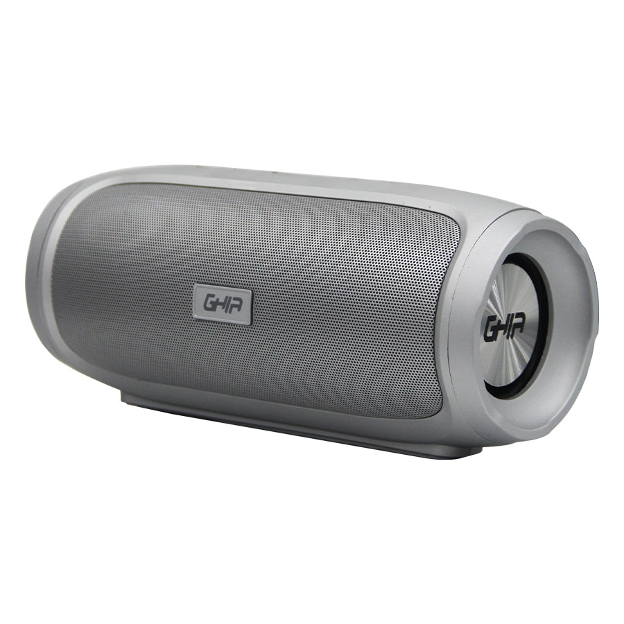 Bocina Bluetooth Bx400g Ghia Gris, 8w X2 Rms Aux, Micro Sd Card, Usb