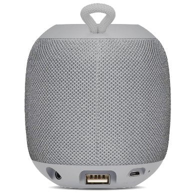 Bocina Brobotix Bluetooth Puerto Usb Y Micro Sd, Radio Fm, Redonda Color Gris