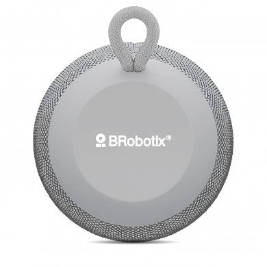 Bocina Brobotix Bluetooth Puerto Usb Y Micro Sd, Radio Fm, Redonda Color Gris