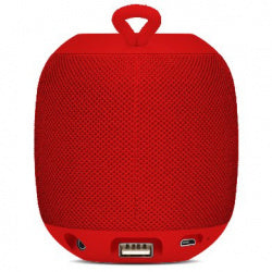 Bocina Brobotix Bluetooth Puerto Usb Y Micro Sd, Radio Fm, Redonda Color Rojo