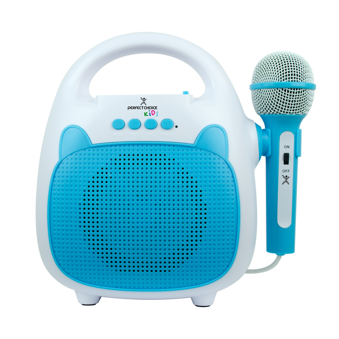Bocina Karaoke Portatil Para Niños Con Microfono Sing Perfect Choice Azul