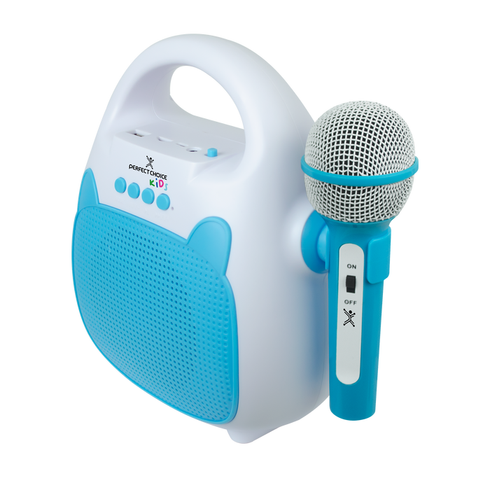 Bocina Karaoke Portatil Para Niños Con Microfono Sing Perfect Choice Azul
